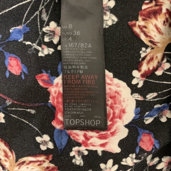 Topshop floral bomber jacket size 4 - Picture 4 of 8